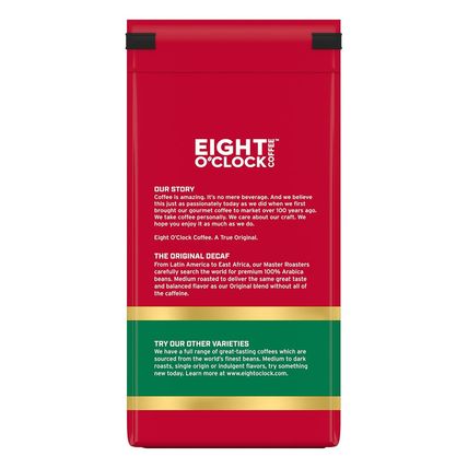 Eight O'Clock Coffee the Original Decaf Ground Coffee, Medium Roast, 12 Ounce (P
