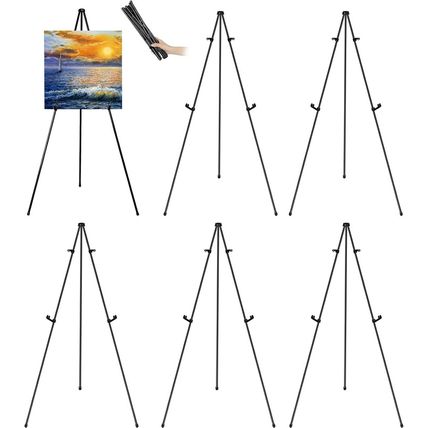 63" Tall Display Easel Stand for Wedding Sign Poster, Foldable and Adjustable Fl