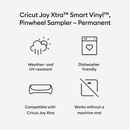 Cricut Joy Xtra Cutting Machine with Rainbow Smart Vinyl Sampler Packs and Tools