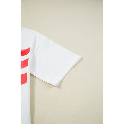White Flag Bow Graphic Crewneck Tee