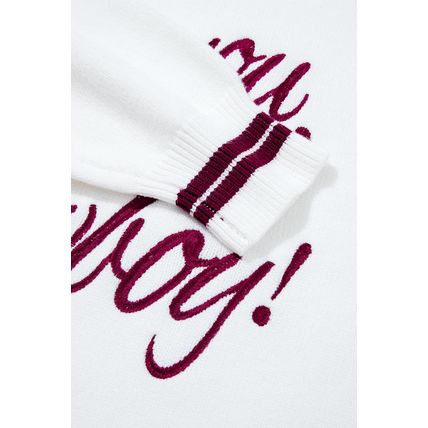 White See You Cowboy Embroidered Western Graphic Sweater
