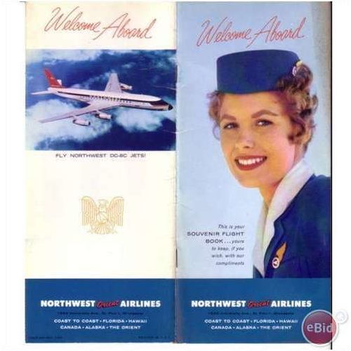 1960 Northwest Orient Airline Souvenir Flight Book