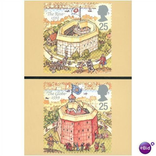 GB PHQ's mint set 1995 - Shakespeare's Globe Recon