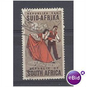 50th Anniversary of Volkspele (folk-dancing) South Africa stamp.Fine Used.Oct11