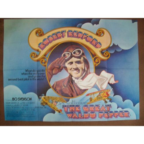 THE GREAT WALDO PEPPER Robert Redford 1975 Movie Quad Poster
