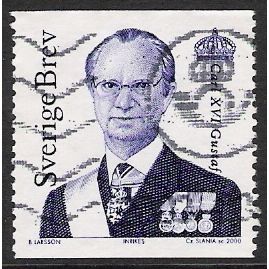 Fa 2209: letter blue Definitive Stamp: King Carl XVI Gustaf.