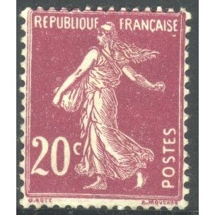 France 1925 - 20c purple rose - Sower - unused