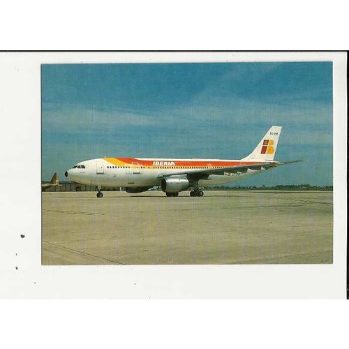 Aviation IBERIA AIRBUS A300-B4 Postcard by Editions P.I. (460)