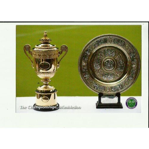 Tennis THE CHAMPIONSHIPS WIMBLEDON Trophies Postcard (PCCT 10N)