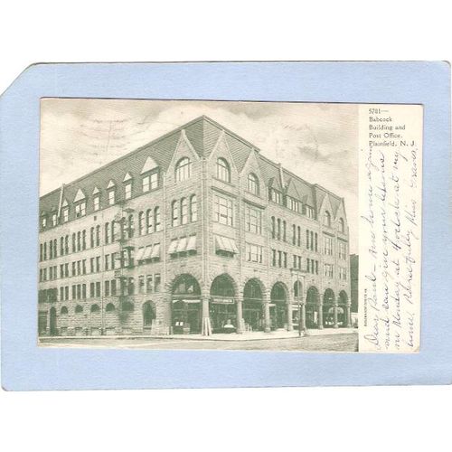 New Jersey Plainfield Babcock Building & Post Office~2779
