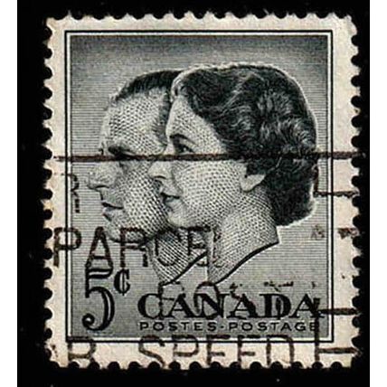 Canada 1957 Royal Visit 5c Used Stamp QE II