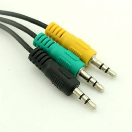 5ft. - 3x 3.5mm Male to 3.5mm Male TRS Audio Cable for 5.1 Channel Computer Spea