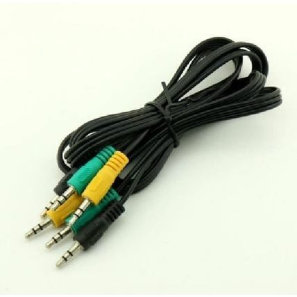 5ft. - 3x 3.5mm Male to 3.5mm Male TRS Audio Cable for 5.1 Channel Computer Spea