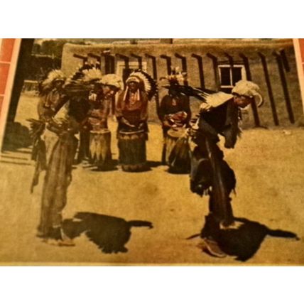 1940s Hart Eagle Dance New Mexico Picture Puzzle 300-500 pieces