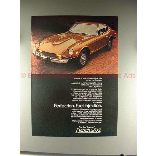 1976 Datsun 280-Z Car Ad - Perfection, Fuel Injection!!