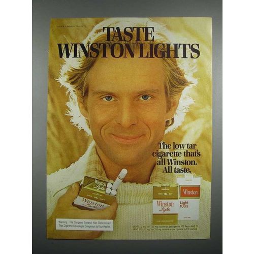 1978 Winston Lights Cigarette Ad