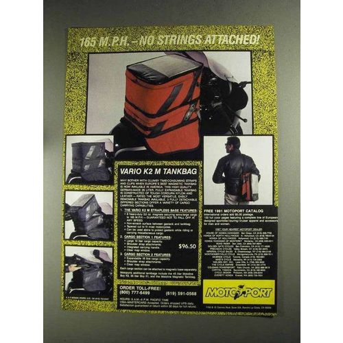 1992 Motoport Avario K2 M Tankbag Ad