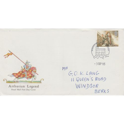 GB 1985 Arthurian Legends 34p GPO FDC Windsor pm see others