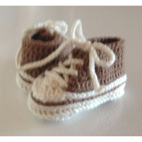 Baby boy booties #B009 crochet converse trainers tennis shoes 0-12 months