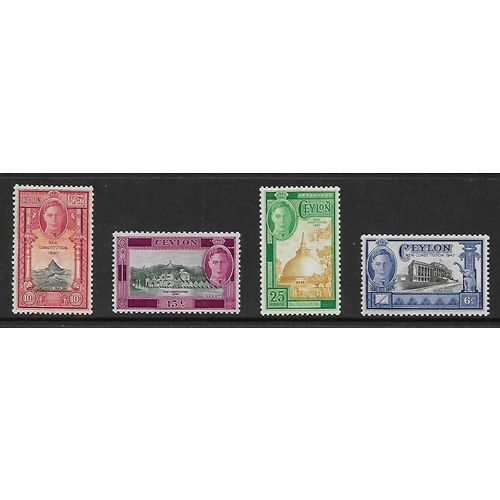 CEYLON 1947 INAUGURATION OF NEW CONSTITUTION SG 402/405 SET 4 VALS M / MINT#2