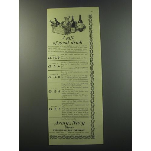 1955 Army & Navy Stores Ad - A gift of good drink