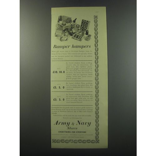 1955 Army & Navy Stores Ad - Bumper hampers