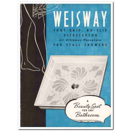 Henry Weis Mfg Company 1940 Vintage Catalog Shower No-Slip Vitreceptor