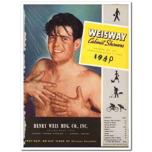 Henry Weis Mfg Company 1940 Vintage Catalog Bathroom Cabinet Showers