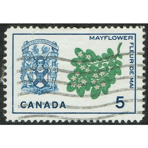 Canada 1964 Provincial Emblems 5c Blue Red and Green SG546 GU