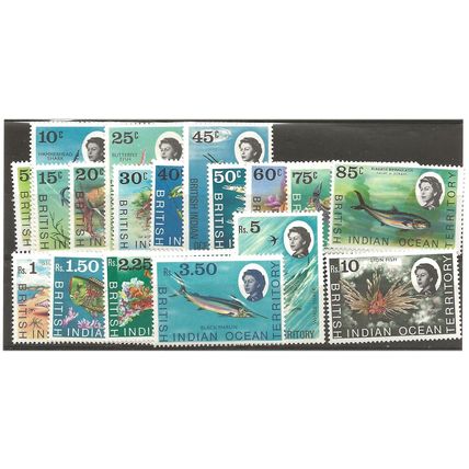 B.I.O.T. 1968-70 Marine Life FULL Set SG16-30 Scarce Unmounted Mint . .. .