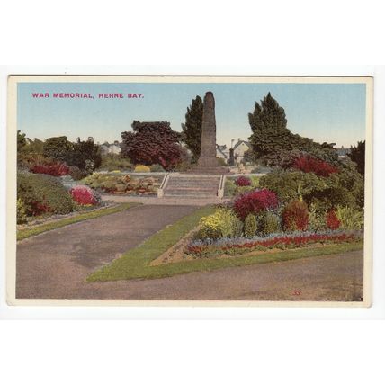 The War Memorial Herne Bay Postcard Kent HB15