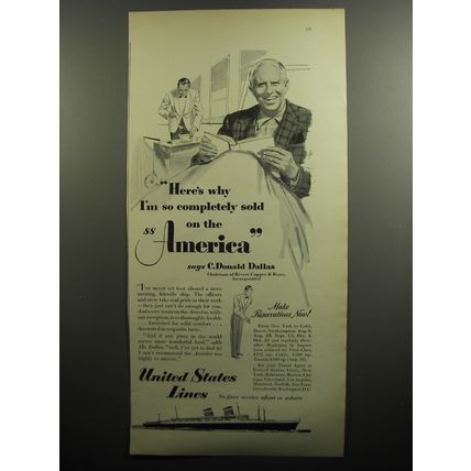 1951 United States Lines Cruise Ad - Here's why I'm so completely sold