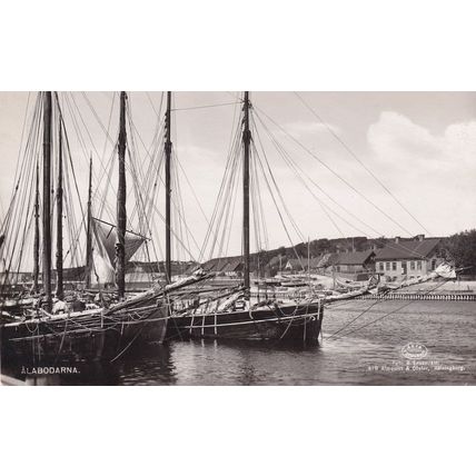 Alabordana Swedish Fishing Village Fisherman Real Photo Postcard