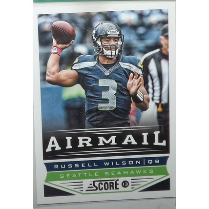 2013 Panini Score RUSSELL WILSON (Seahawks) Air Mail insert card #249