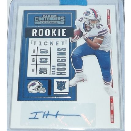 2020 Panini Contenders ISAIAH HODGINS (Buffalo Bills) Rookie Ticket AUTO #209