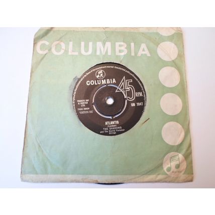 7" 1963.THE SHADOWS. ATLANTIS, DB 7047, I WANT YOU TO WANT ME.COLUMBIA.EXCELLENT