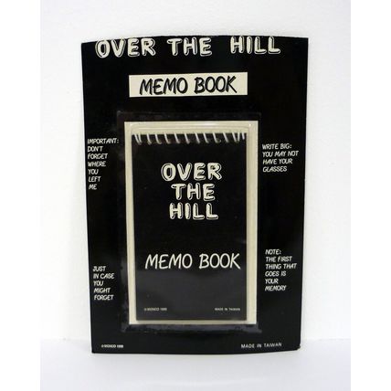 Over the Hill Memo Book Vintage Birthday Memory Notes 1990