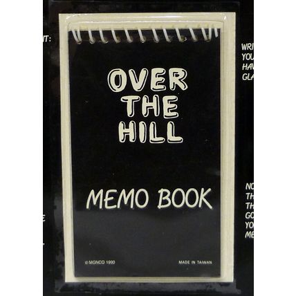 Over the Hill Memo Book Vintage Birthday Memory Notes 1990