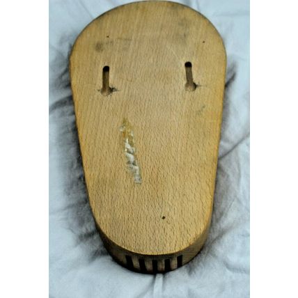 VINTAGE Knife Wood Block Vintage for Wall Hanging. Painted on Chef, Happy Chef