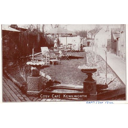 KENILWORTH - Cosy Cafe - Garden - Warwickshire - Real Photo Postcard 1944 (HHH)