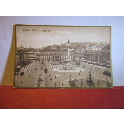 PRACA D. PEDRO IV, LISBOA, PORTUGAL used vintage postcard LISBON #