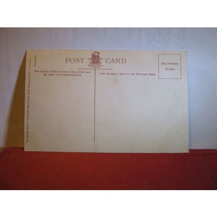 LAST IN BED, HUMOUR unused antique postcard by Davidson , =