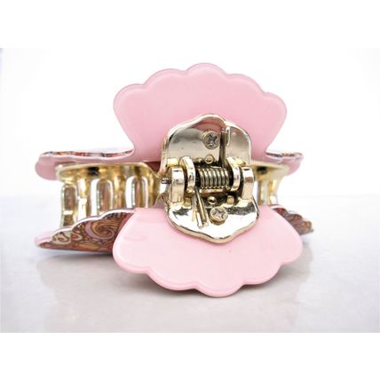 Pink india style elephant acrylic hair claw clip