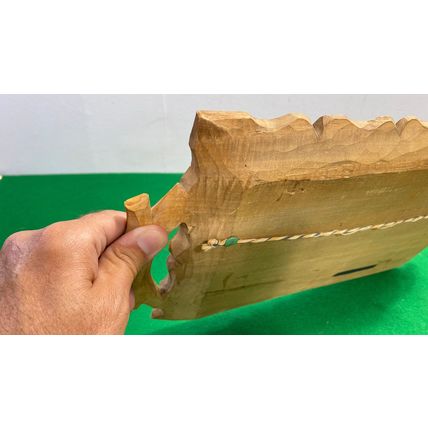 vintage handmade wooden tray, strong handles, hand Carved trays, decoration rect