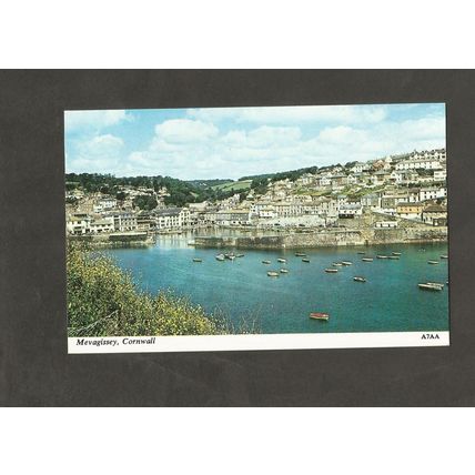 Postcard Cornwall Mevagissey Town Harvey Barton A7AA