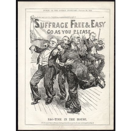 RAGTIME IN THE HOUSE 1913 John Bernard Partridge PUNCH CARTOON PAGE
