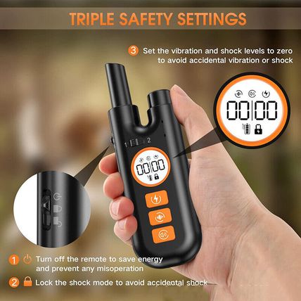 800M Waterproof Electric Pet Dog Training E-Collar Anti-Bark Obedience Remote