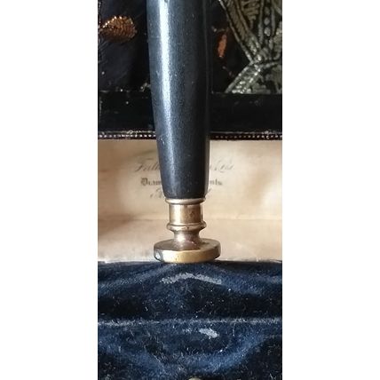Antique Vintage Victorian 1890-s Bakelite Letter DESK SEAL- Monogram Letters MA