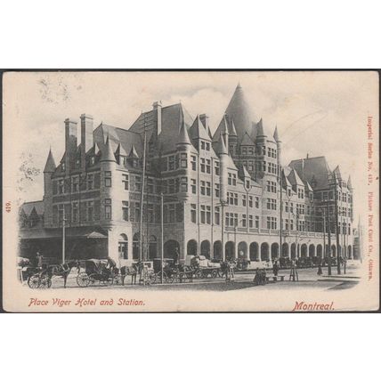 Place Viger Hotel and Station, Montreal, 1904 - Imperial Series Postcard
