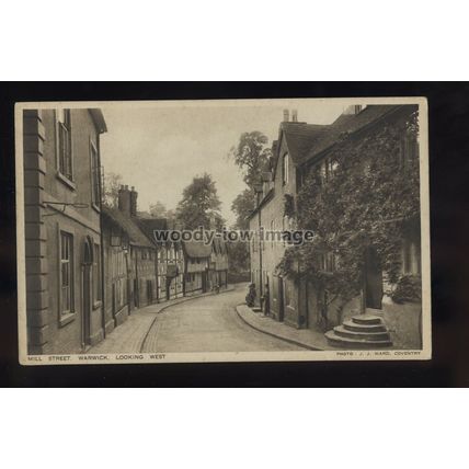 TQ3455 - Warwickshire - Tudor Town Houses down Mill St. in Warwick - postcard